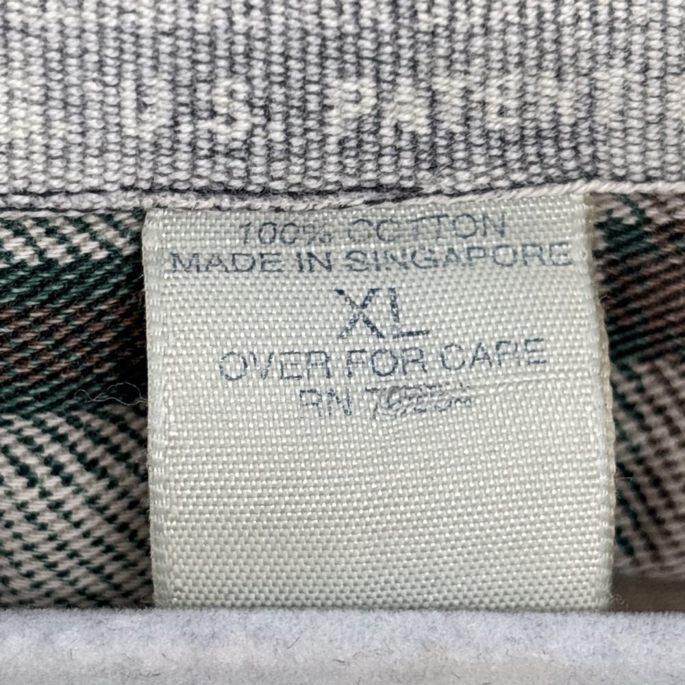 Vintage Abercrombie & Fitch Long Sleeve Button Front Flannel Shirt XL Grunge - Picture 5 of 11